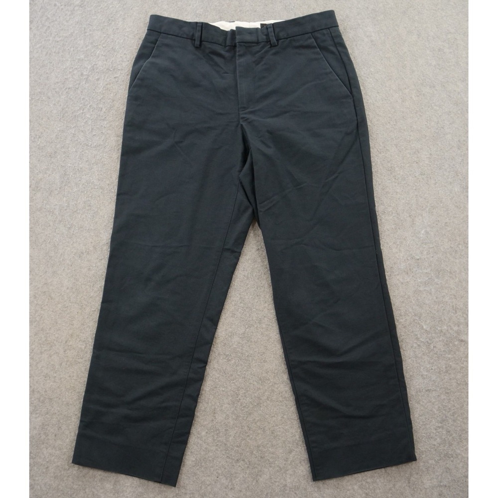 APC Pants Womens  10 Blue 46 Trousers High Rise Straight Chinos Flat Front